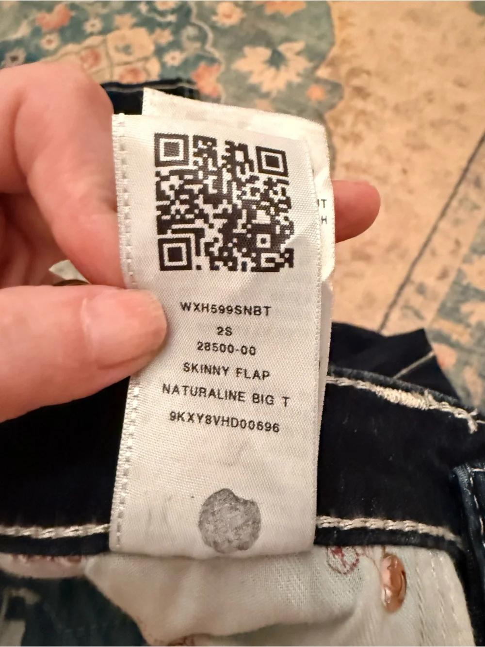 True Religion Naturaline Big T Skinny Flap Jeans Size 28 - Picture 6 of 14